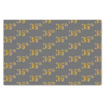 [ Thumbnail: Gray, Faux Gold 36th (Thirty-Sixth) Event Tissue Paper ]