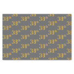 [ Thumbnail: Gray, Faux Gold 38th (Thirty-Eighth) Event Tissue Paper ]