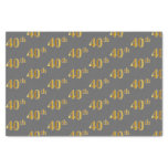 [ Thumbnail: Gray, Faux Gold 40th (Fortieth) Event Tissue Paper ]