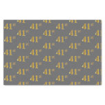 [ Thumbnail: Gray, Faux Gold 41st (Forty-First) Event Tissue Paper ]