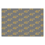 [ Thumbnail: Gray, Faux Gold 46th (Forty-Sixth) Event Tissue Paper ]