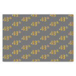 [ Thumbnail: Gray, Faux Gold 48th (Forty-Eighth) Event Tissue Paper ]