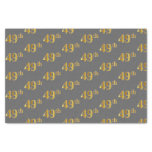 [ Thumbnail: Gray, Faux Gold 49th (Forty-Ninth) Event Tissue Paper ]