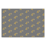 [ Thumbnail: Gray, Faux Gold 4th (Fourth) Event Tissue Paper ]