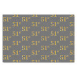 [ Thumbnail: Gray, Faux Gold 51st (Fifty-First) Event Tissue Paper ]