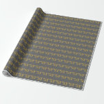 [ Thumbnail: Gray, Faux Gold 53rd (Fifty-Third) Event Wrapping Paper ]