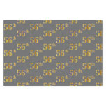 [ Thumbnail: Gray, Faux Gold 56th (Fifty-Sixth) Event Tissue Paper ]