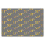 [ Thumbnail: Gray, Faux Gold 58th (Fifty-Eighth) Event Tissue Paper ]