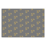 [ Thumbnail: Gray, Faux Gold 5th (Fifth) Event Tissue Paper ]