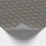 [ Thumbnail: Gray, Faux Gold 5th (Fifth) Event Wrapping Paper ]