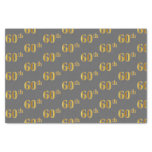 [ Thumbnail: Gray, Faux Gold 60th (Sixtieth) Event Tissue Paper ]