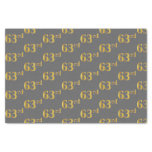 [ Thumbnail: Gray, Faux Gold 63rd (Sixty-Third) Event Tissue Paper ]