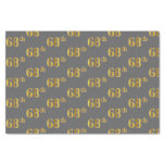 [ Thumbnail: Gray, Faux Gold 68th (Sixty-Eighth) Event Tissue Paper ]
