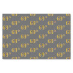 [ Thumbnail: Gray, Faux Gold 69th (Sixty-Ninth) Event Tissue Paper ]