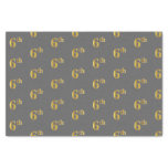 [ Thumbnail: Gray, Faux Gold 6th (Sixth) Event Tissue Paper ]