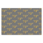 [ Thumbnail: Gray, Faux Gold 70th (Seventieth) Event Tissue Paper ]