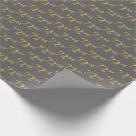 [ Thumbnail: Gray, Faux Gold 72nd (Seventy-Second) Event Wrapping Paper ]