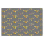 [ Thumbnail: Gray, Faux Gold 76th (Seventy-Sixth) Event Tissue Paper ]