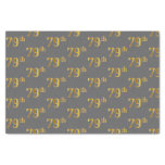 [ Thumbnail: Gray, Faux Gold 79th (Seventy-Ninth) Event Tissue Paper ]