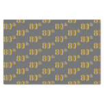 [ Thumbnail: Gray, Faux Gold 80th (Eightieth) Event Tissue Paper ]