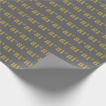 [ Thumbnail: Gray, Faux Gold 81st (Eighty-First) Event Wrapping Paper ]