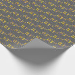 [ Thumbnail: Gray, Faux Gold 83rd (Eighty-Third) Event Wrapping Paper ]