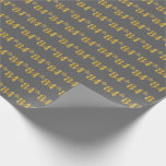 [ Thumbnail: Gray, Faux Gold 84th (Eighty-Fourth) Event Wrapping Paper ]