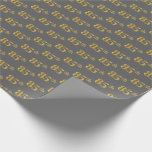 [ Thumbnail: Gray, Faux Gold 85th (Eighty-Fifth) Event Wrapping Paper ]