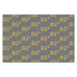 [ Thumbnail: Gray, Faux Gold 86th (Eighty-Sixth) Event Tissue Paper ]