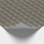 [ Thumbnail: Gray, Faux Gold 87th (Eighty-Seventh) Event Wrapping Paper ]