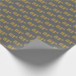 [ Thumbnail: Gray, Faux Gold 88th (Eighty-Eighth) Event Wrapping Paper ]