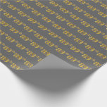 [ Thumbnail: Gray, Faux Gold 89th (Eighty-Ninth) Event Wrapping Paper ]