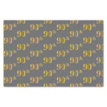 [ Thumbnail: Gray, Faux Gold 90th (Ninetieth) Event Tissue Paper ]