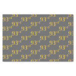 [ Thumbnail: Gray, Faux Gold 93rd (Ninety-Third) Event Tissue Paper ]