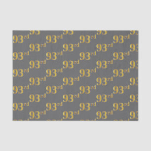 Gray, Faux Gold 93rd (Ninety-Third) Event Tissue Paper