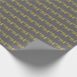 [ Thumbnail: Gray, Faux Gold 94th (Ninety-Fourth) Event Wrapping Paper ]