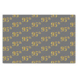 [ Thumbnail: Gray, Faux Gold 95th (Ninety-Fifth) Event Tissue Paper ]