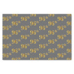 [ Thumbnail: Gray, Faux Gold 96th (Ninety-Sixth) Event Tissue Paper ]