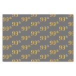 [ Thumbnail: Gray, Faux Gold 99th (Ninety-Ninth) Event Tissue Paper ]