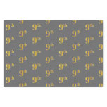 [ Thumbnail: Gray, Faux Gold 9th (Ninth) Event Tissue Paper ]