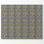 [ Thumbnail: Gray, Faux Gold "Happy 79th Birthday" Wrapping Paper ]