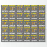 [ Thumbnail: Gray, Faux/Imitation Gold, "10th Birthday" Wrapping Paper ]