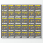 [ Thumbnail: Gray, Faux/Imitation Gold, "17th Birthday" Wrapping Paper ]
