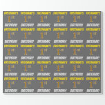 [ Thumbnail: Gray, Faux/Imitation Gold, "1st Birthday" Wrapping Paper ]
