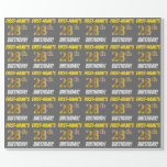 [ Thumbnail: Gray, Faux/Imitation Gold, "28th Birthday" Wrapping Paper ]