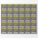 [ Thumbnail: Gray, Faux/Imitation Gold, "2nd Birthday" Wrapping Paper ]