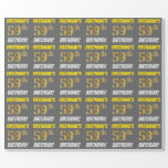 [ Thumbnail: Gray, Faux/Imitation Gold, "59th Birthday" Wrapping Paper ]