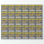 [ Thumbnail: Gray, Faux/Imitation Gold, "60th Birthday" Wrapping Paper ]