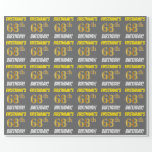 [ Thumbnail: Gray, Faux/Imitation Gold, "68th Birthday" Wrapping Paper ]