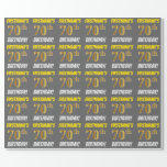 [ Thumbnail: Gray, Faux/Imitation Gold, "70th Birthday" Wrapping Paper ]